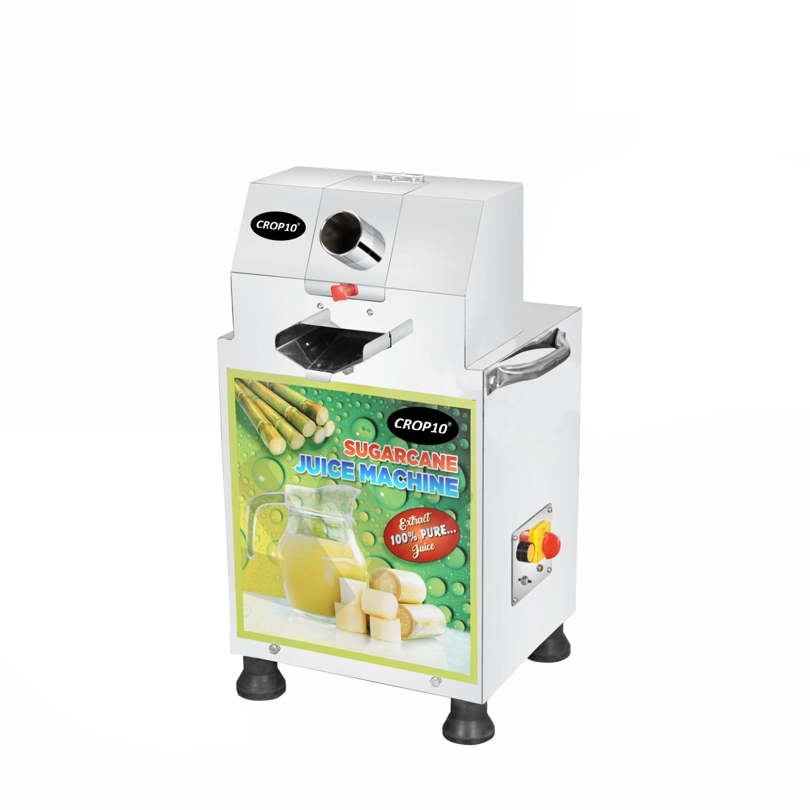 Crop10 Strong & Durable Stainless Steel Electric Sugar Cane Juice Machine   Electric Sugar Cane Juicer, with Heavy Duty 1500W Electric Motor For  Commercial Use 